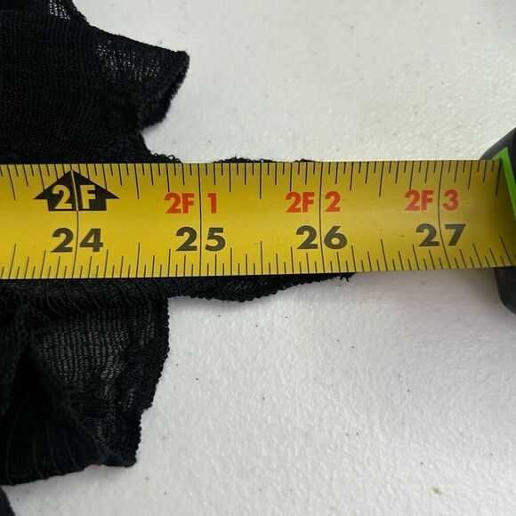 Cider NWT Black Lace Floral Goth Long Sleeve Crop Mesh Sheer Top Womens 4XL - Picture 12 of 13